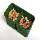 Plastic square bird parrot starling feeder bird house bird pet cage water food feeding