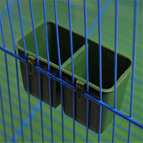 Plastic square bird parrot starling feeder bird house bird pet cage water food feeding