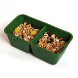 Plastic square bird parrot starling feeder bird house bird pet cage water food feeding