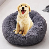 Portable Puppy Warm Pet Dog Litter Pad Round Sleeping Fashion Comfortable Pet Bed Nest Washable Pet Dog Soft Long Plush House