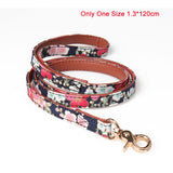 Pretty PU Leather Dog Collar Bow Flower Print Dog Leash Collar Bandana Outdoor Pet Small Dog Puppy Walking Lead Chain