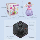 Princess Doll Toys Elsa Anna Doll With Wings Action Figure Rotating Dance Projection Light Music Model Dolls For Girls Gifts