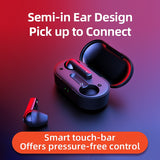 QCY T3 TWS Fingerprint Touch Wireless Headphones Bluetooth V5.0 3D Stereo Dual-Mic Noise cancelling earphones