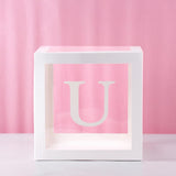 QIFU Transparent Box Wedding Decor Baby Shower Boy Girl Event Party Supplies Christening First Birthday Party Decor Babyshower