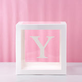 QIFU Transparent Box Wedding Decor Baby Shower Boy Girl Event Party Supplies Christening First Birthday Party Decor Babyshower