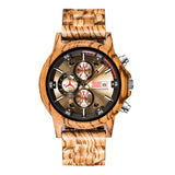 QW Sports Hot Selling Bamboo Brand Chronograph Wholesale Custom Men Wood Sport Watch