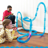 RC toy car children tubes Racing trucks Remote control speed tubes car race track Flash light DIY building tube set Toys