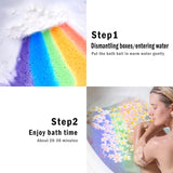 dasda  Rainbow Cloud Salt Essential Oil Bathing Ball Bubble Exfoliating Moisturizing Skin Care Props Natural Bubble Bath Bombs Ball
