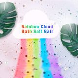 dasda  Rainbow Cloud Salt Essential Oil Bathing Ball Bubble Exfoliating Moisturizing Skin Care Props Natural Bubble Bath Bombs Ball