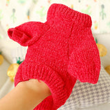 Red Love heart Pattern Winter Warm Dog Sweater Cute Dog Clothes For Dogs Coat Jacket Cotton French Bulldog Pug Clothes