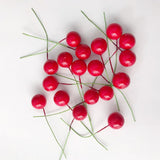 Red Mini Fake Fruit Artificial Flower Cherry Stamen Gifts For The New Year Christmas Pendant Tree Decorations Berry DecorationD