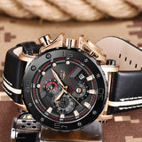 Relogio Masculino 2019 New LIGE Sport Chronograph Mens Watches Top Brand Casual Leather Waterproof Date Quartz Watch Man Clock - app80