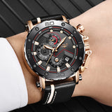 Relogio Masculino 2019 New LIGE Sport Chronograph Mens Watches Top Brand Casual Leather Waterproof Date Quartz Watch Man Clock - app80