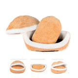 Removable Cat Sleeping Bag Sofas Mat Hamburger Dog House Short Plush Small Pet Bed Warm Puppy Kennel Nest Cushion Pet Products