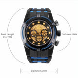 Reserve unbeaten Luxury brand Large dial 52mm Luminous Chronograph Complete Calendar Men's Silicone Multifunction Quartz watch