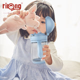 Rikang 240ml Cartoon Kids Cup Straw Bottle Children Learn Drinking Water Straw Handle Bottle Training Bottles Straw Cup