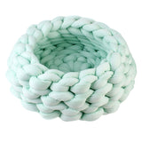 Round Cat Bed House Soft knitted Cat Bed Round Pet Dog Bed For Small Dogs Cats Nest Winter Warm Sleeping Bed Puppy Mat