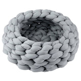 Round Cat Bed House Soft knitted Cat Bed Round Pet Dog Bed For Small Dogs Cats Nest Winter Warm Sleeping Bed Puppy Mat