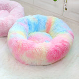 Round Dog Bed Washable long plush Dog Kennel Cats House Super Soft Cotton Mats Sofa For Dog Chihuahua Best Pet Bed For Cat Bed