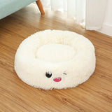 Round Dog Bed Washable long plush Dog Kennel Cats House Super Soft Cotton Mats Sofa For Dog Chihuahua Best Pet Bed For Cat Bed