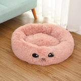 Round Dog Bed Washable long plush Dog Kennel Cats House Super Soft Cotton Mats Sofa For Dog Chihuahua Best Pet Bed For Cat Bed
