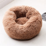 Round Dog Bed Washable long plush Dog Kennel Cats House Super Soft Cotton Mats Sofa For Dog Chihuahua Best Pet Bed For Cat Bed