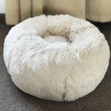 Round Dog Bed Washable long plush Dog Kennel Cats House Super Soft Cotton Mats Sofa For Dog Chihuahua Best Pet Bed For Cat Bed