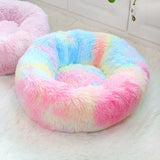 Round Dog Bed Washable long plush Dog Kennel Cats House Super Soft Cotton Mats Sofa For Dog Chihuahua Best Pet Bed For Cat Bed