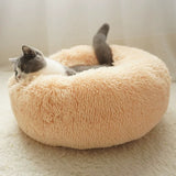 Round Dog Bed Washable long plush Dog Kennel Cats House Super Soft Cotton Mats Sofa For Dog Chihuahua Best Pet Bed For Cat Bed