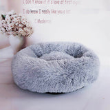 Round Dog Bed Washable long plush Dog Kennel Cats House Super Soft Cotton Mats Sofa For Dog Chihuahua Best Pet Bed For Cat Bed