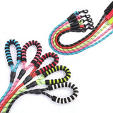 Round Nylon Dog Leather Leash Reflective Large Dog Leash Round Rope Pet Running Tracking Leashes Pet Products Dog Collar Leash