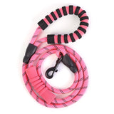 Round Nylon Dog Leather Leash Reflective Large Dog Leash Round Rope Pet Running Tracking Leashes Pet Products Dog Collar Leash