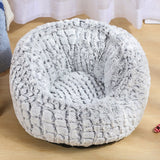 Round Plush Cat Bed House Super Soft Long Plush Cat Bed Cushion Mat For Cats Washable Pet Dog Cat Cave Breathable Lounger Sofa