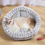 Round Plush Cat Bed House Super Soft Long Plush Cat Bed Cushion Mat For Cats Washable Pet Dog Cat Cave Breathable Lounger Sofa