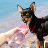 Rubydink 350ML 500ML Portable Pet Dog Water Bottle Travel Puppy Cat Drink Bowl Outdoor Outside Pet Feeder Dispensador Agua Perro