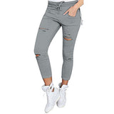 dasda  S-4XL New Cotton Casual Pants Pencil Pants Wild European and American Popular Women's Jeans Leggings Hole