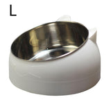 S/L Stainless Steel Cat Feeder Cat Dog Feeding Bowl Double Protection Cervical Oblique Bowls Cat Shape Cute Pet Feeder 20E