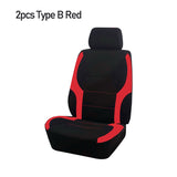 AUTO PLUS Sports Universal Polyester Car Seat Cover Set Fit Most Car Plain Fabric Bicolor Stylish Car Accessories Seat Protector
