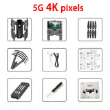 S167 GPS Drone With Camera 5G RC Quadcopter Drones HD 4K WIFI FPV Foldable Off-Point Flying Photos Video Dron Helicopter Toy