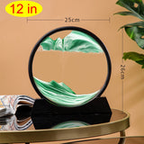 Art Painting Deep Sea Sandscape Flowing Sand 3D Moving Sand Art Picture Hourglass Rectangle Round Glass Home Decor
