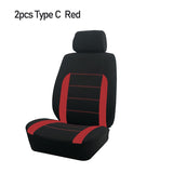 AUTO PLUS Sports Universal Polyester Car Seat Cover Set Fit Most Car Plain Fabric Bicolor Stylish Car Accessories Seat Protector
