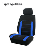 AUTO PLUS Sports Universal Polyester Car Seat Cover Set Fit Most Car Plain Fabric Bicolor Stylish Car Accessories Seat Protector