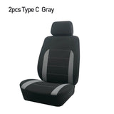 AUTO PLUS Sports Universal Polyester Car Seat Cover Set Fit Most Car Plain Fabric Bicolor Stylish Car Accessories Seat Protector
