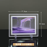 Art Painting Deep Sea Sandscape Flowing Sand 3D Moving Sand Art Picture Hourglass Rectangle Round Glass Home Decor