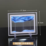 Art Painting Deep Sea Sandscape Flowing Sand 3D Moving Sand Art Picture Hourglass Rectangle Round Glass Home Decor