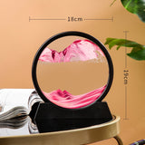 Art Painting Deep Sea Sandscape Flowing Sand 3D Moving Sand Art Picture Hourglass Rectangle Round Glass Home Decor