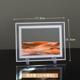 Art Painting Deep Sea Sandscape Flowing Sand 3D Moving Sand Art Picture Hourglass Rectangle Round Glass Home Decor