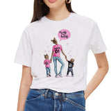 SexeMara Super Mom T hemd Frauen Mutter der Liebe Druck Weißen T-shirt Harajuku Mama T-shirt Vogue Tops t shirt Femme vogue Sommer - app80