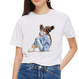 SexeMara Super Mom T hemd Frauen Mutter der Liebe Druck Weißen T-shirt Harajuku Mama T-shirt Vogue Tops t shirt Femme vogue Sommer - app80