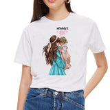 SexeMara Super Mom T hemd Frauen Mutter der Liebe Druck Weißen T-shirt Harajuku Mama T-shirt Vogue Tops t shirt Femme vogue Sommer - app80
